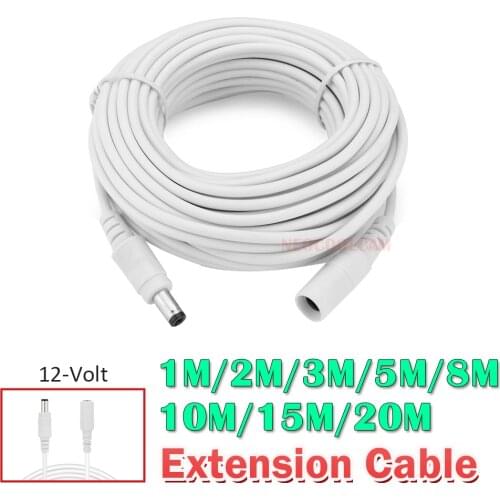 DC 12V Power Extension Cable 5.5*2.1MM Female To Male Power Cord IP Camera Extend Wire For CCTV Security Camera LED Strip