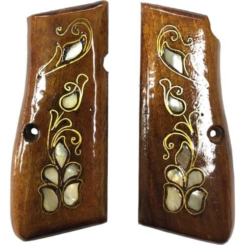 Belgium Browning 14'lü Brown Pearl Inlaid Wooden Grip