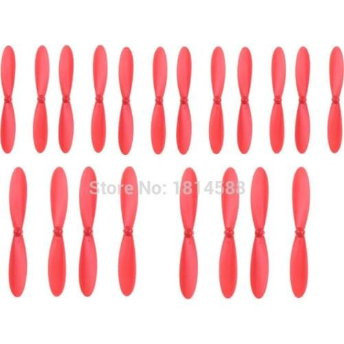 Hubsan X4 H107P Prop 20Pcs/lot Red Main Blade Propeller Blades For H107C H107D PLUS Quadcopter Accessories H107D + -02