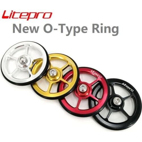 Litepro Aluminum Alloy CNC O-Type Rubber Easywheel For Brompton Folding Bike Rear Racks Easy Wheel