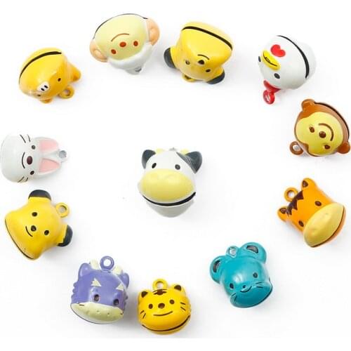 Cute Animal Jingle Bells Aluminum Loose Beads Small For Festival Party Christmas Tree Decoration DIY Crafts Accessories