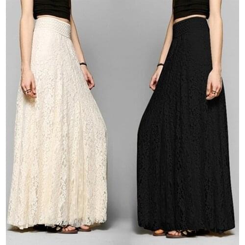 Fashion White Silver High Waist Party Wear Maxi Female Pleated Skirts New Style Womens Ladies Long Summer Skirt 2021