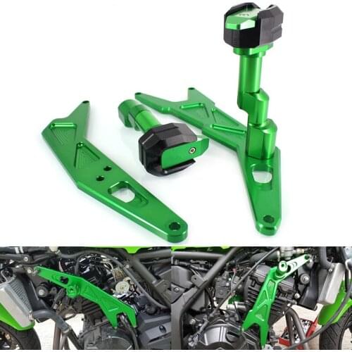 Motorcycle CNC aluminum Frame Slider Crash Pads engine protection block For Kawasaki Ninja 250 Ninja 300 Z250 Z300 2013-2017
