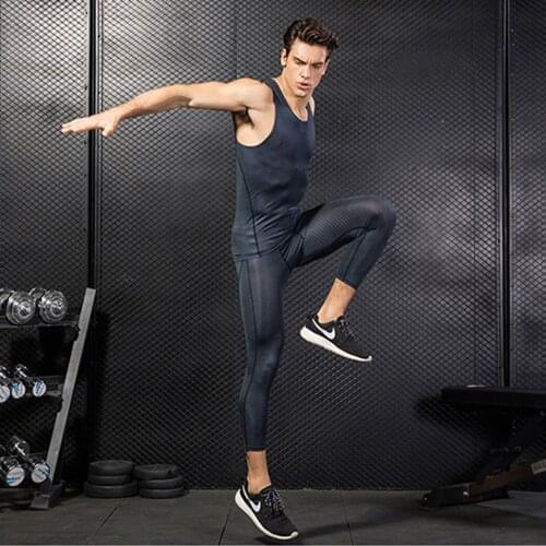 Mens 3d Three-Dimensional Printing Vest Pro Fitness Running Sports Training Bra Tight Elastic Quick-Drying Suit Gothic Fashion