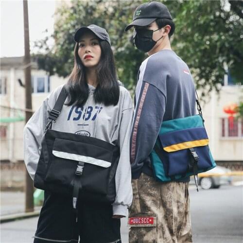 Fashion Chest Bag for Women Waterproof Nylon Shoulder Bag Hip Hop Streetwear Functional Students Bags Harajuku Style