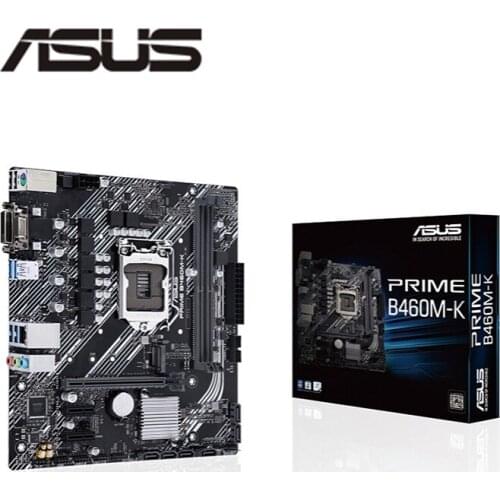 NEW motherboard For Asus PRIME B460M-K Original Desktop Intel B460 B460M DDR4 Motherboard LGA 1200 i7/i5/i3 USB3.0 M.2 SATA3
