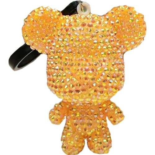 2021 New Hot 48 Colors DIY Bear Key Chain Diamond Painting Toy Cute Crystal Bear Mosaic Embroidery Cross Stitch Bag Decor Gift