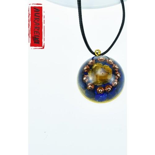 Orgon Spiritual Energy Necklace Olivine Crystal Healing Resin Pendant Lazurite Energy Stone Reiki Chakra Yoga Necklace