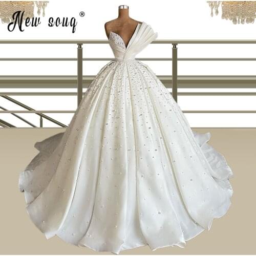 Puffy Ball Gown Wedding Dresses Sweetheart Neckline Luxury Long Princess Custom Made Wedding Dress For Brides 2021 Bridal Gowns