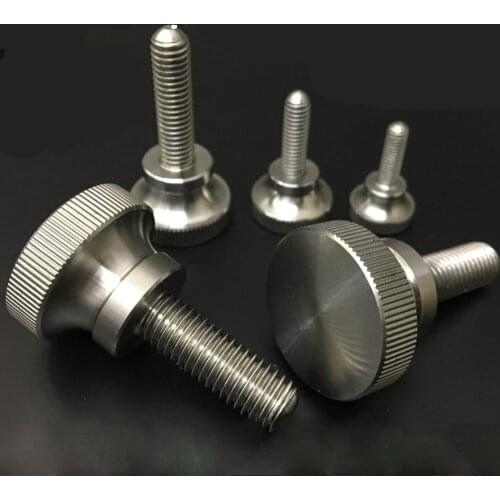 2Pcs M2 M2.5 M3 M4 Stainless Steel 304 High head knurled Hand Screw embossing head adjustment Knob Bolt GB834 5mm-25mm Length
