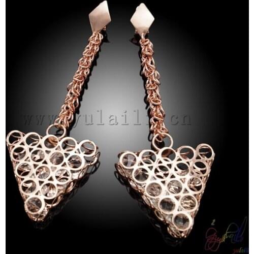 Yulaili triangle style full of romantic feelings drop earrings for sweet girls in important occassion