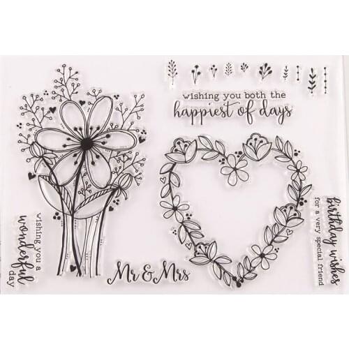 Silicone Clear Stamps CUTTING DIES For Scrapbooking Flowers STENSICLS DIY PAPER Album Cards MAKING Transparent RUBBER Stamp