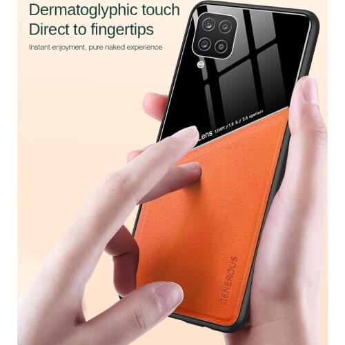 Slim Back Cover Leather Shell Case for Samsung Galaxy A12 A52 A72 A42 5G S20 FE S21 Ultra A21S A51 A71 Shockproof Phone Bag