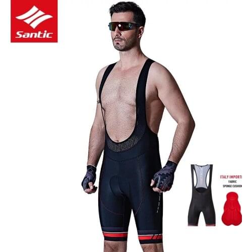Santic Men Cycling Bib Shorts Summer MTB Bike 4D Padded Mountain Road Cycling Professional Riding Wear Bicycle Short Ciclismo