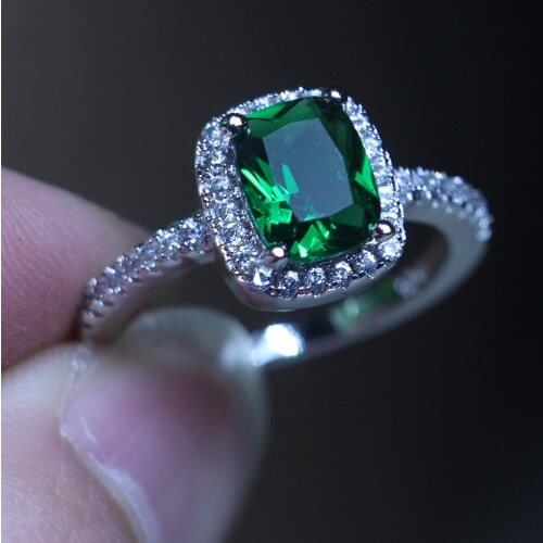 Victoria Wieck Brand Fashion Jewelry 3ct 5A Zircon stone Green Cz wedding band rings for women Silver color Female Ring