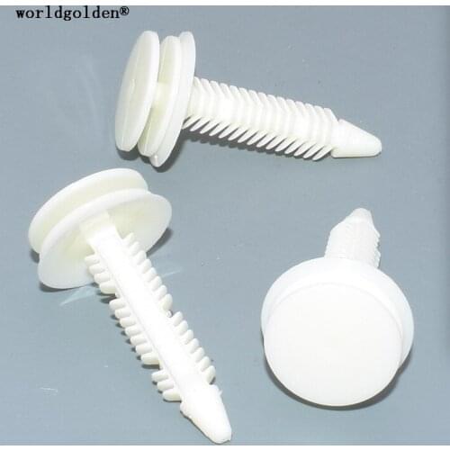 Worldgolden 100pcs auto fasteners Door Trim Panel Retainer for GM 1997-On 10421018