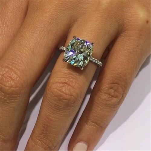 2019 Majeste Promise ring 925 Sterling silver Cushion cut 2ct Sona cz Engagement Wedding Band Rings for women Bridal Jewelry