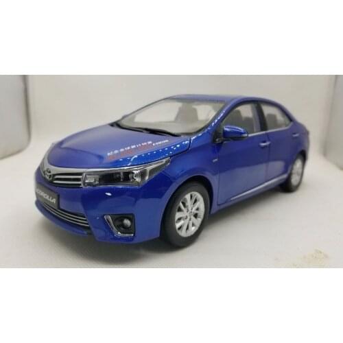 1:18 Diecast Model for Toyota Corolla 2014 Blue Rare Alloy Toy Car Miniature Collection Gifts
