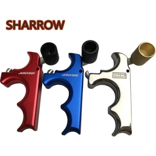 1Pc Archery Compound Bow Caliper Release Aids Wrist Straps Trigger Right Hand 3 Finger Release For Shooting Training Accessories