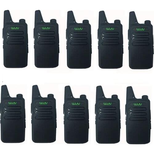10pcs WLN KD C1 Mini Ham Two Way Radio Walkie Talkie FM ham radio hf transceiver 5W long range better than baofeng BF-888S UHF P
