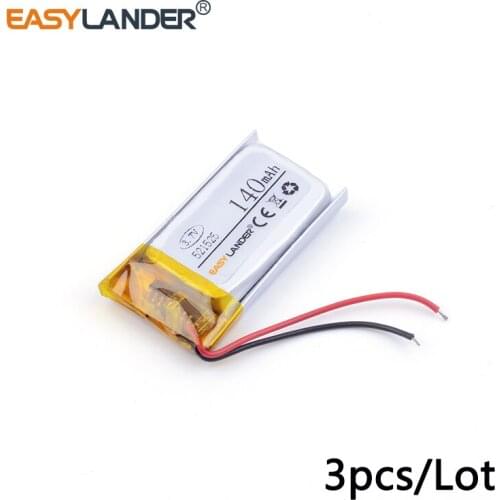 3pcs /Lot 3.7v lithium Li ion polymer rechargeable battery 521525 3.7v 140mah Electric toothbrush battery with A quality GPS MP3