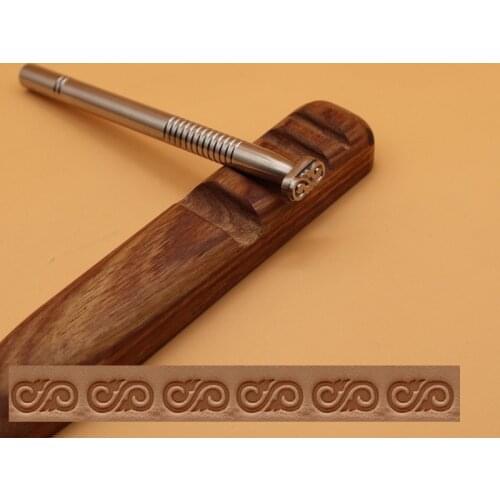 304 Stainless Steel Leather Carving Printing Traditional Pattern Leather Punching Tool Leathercraft Embossing Puncher