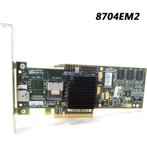 For LSI MegaRAID SAS 8704EM2 8-port PCI-E Array Card supports RAID0 1 128mb