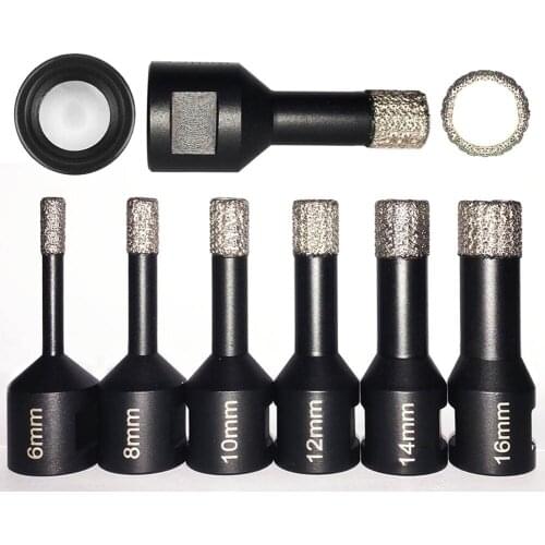 1PC 25-70mm M14 Thread Dry Vacuum Brazed Diamond Drilling Core Bit Ceramic Tile Hole Granite Marble Drill Bits Power Tool Part