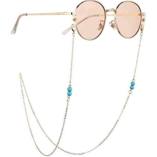 1PCs Women Fashion Pearls Sunglasses Chains Gold Eyeglasses Chains Sunglasses Holder Necklace Eyewear Retainer Accessories