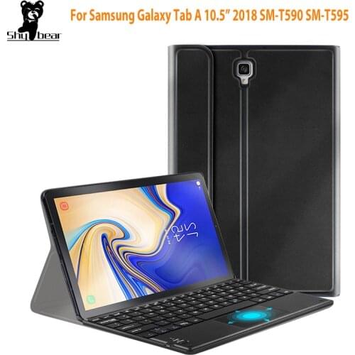 Keyboard Case for Samsung Galaxy Tab A A2 10.5 2018 Touchpad Bluetooth Keyboard Case for T590 T595 Tablet Cover funda capa
