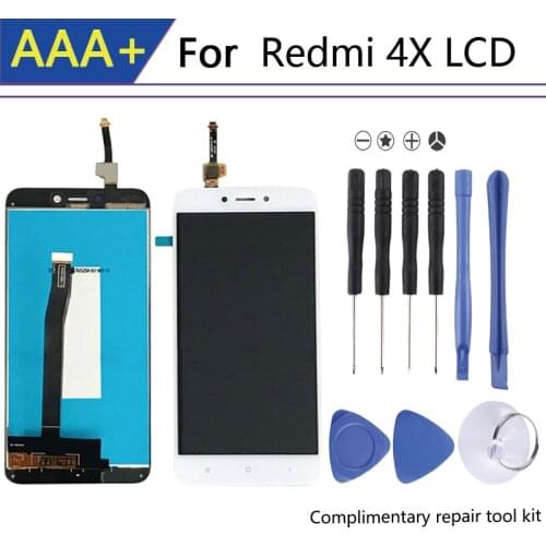 For 5.0" pantalla Xiaomi Redmi 4X display in Mobile Phone LCDs With Frame Digitizer Assembly Parts Touch Screen lcd