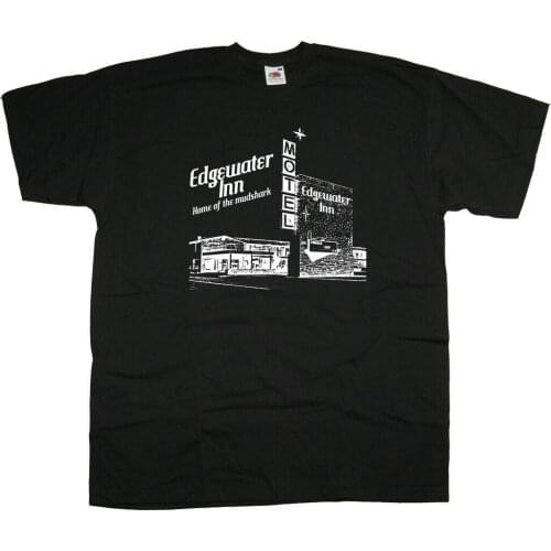 Edgewater Inn Mudshark T Shirt As Stayed In By Frank Zappa Vanilla Fudge Rock Print Casual T-Shirt Men Brand top tee