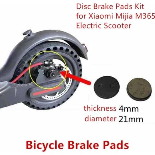 2Pcs Bike Disc Brake Pads Kit for Xiaomi Mijia M365 Electric Scooter Skateboard Rear Wheel Friction Plates Caliper Replacement
