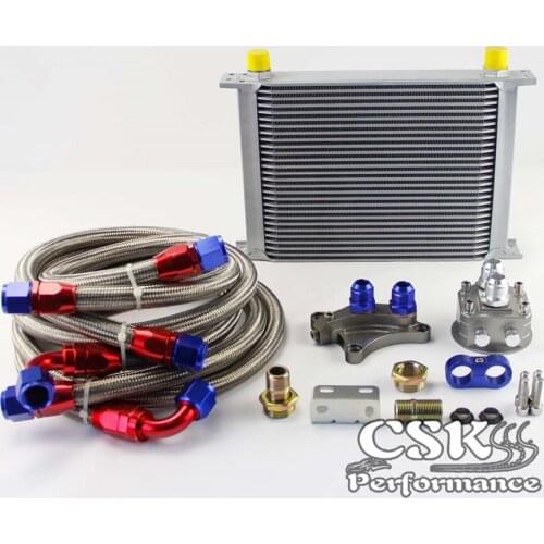 28 Row 10AN Oil Cooler Kit For Nissan 200SX S13 S14 S15 SR20 SR20DET 180SX