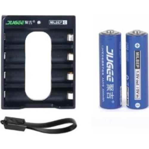 2 pcs 1.5 v 3000mWh AA Li - polymer Li - ion lithium polymer rechargeable batterie+ 4 slot Usb charger