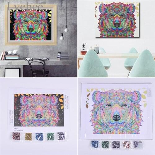 Lychee Life Special Shaped Painting Bear Diamond Embroidery Rhinestone Diamond Painting DIY Handmade Semi-finished Crafts