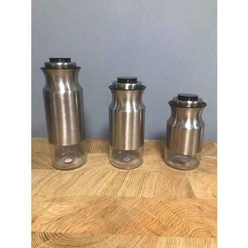 Farmers 3 Piece Glass Jar Set