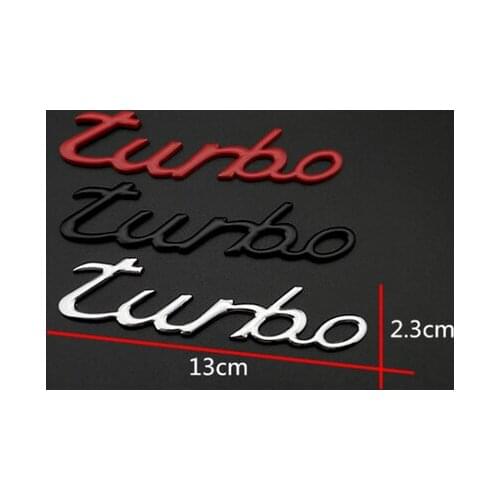 New Metal Car Body Sticker Personalized Modified Car Sticker Turbocharged Car Side Logo TURBO Logo Zinc Alloy Modification