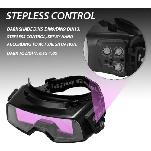 Auto Darkening Welding Goggles for TIG MIG MMA Professional Weld Glasses Goggles Multifunction Utility Tool