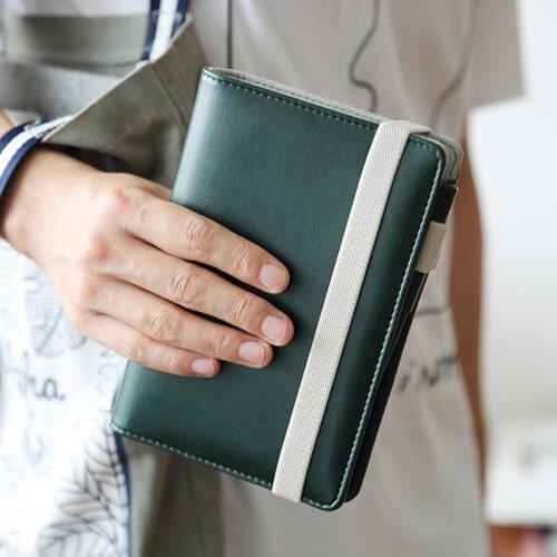 Original Bandage PU Leather Loose Leaf Notebook 6 holes travel Office Spiral Diary line Grid Blank Dotted pages Notepad A5 A6