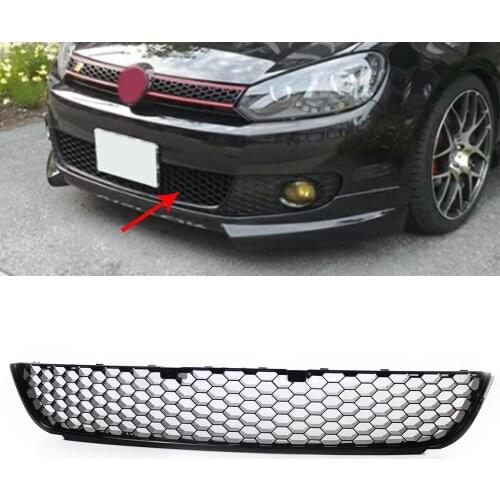 For 2009-2013 VW MK6 Golf Car Racing Front Bumper Lower Mesh Grill Grille Black 5K0853677A