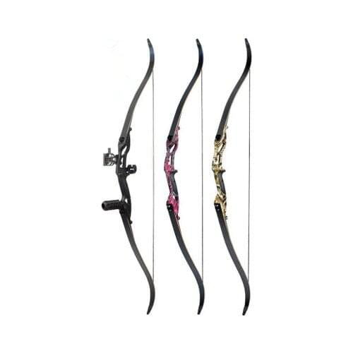 3 Color 30-50 lbs Metal Riser Recurve Bow 56 inch Hunting Bow Brace Height Traditional Long Bow Hunting