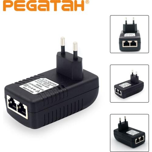 POE Injector AC220V to DC12V 2A DC48V 0.5A POE Power Supply Over Ethernet Injector POE power Adapter EU/UK/US Optional