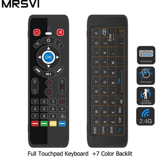 T16 2.4G Air Mouse Wireless Touchpad Keyboard 7 Backlit For Andriod TV Box Projector IPTV HTPC PC Laptop Smart Remote Controller