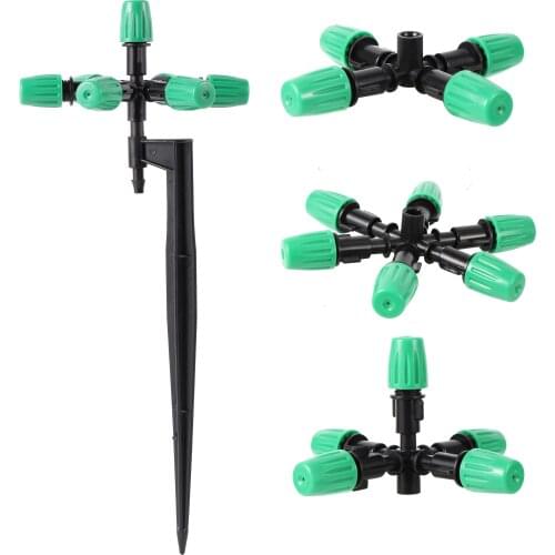 High Quality Atomizing Misting Nozzle 4/5/6/7 Way Sprayer With Holder Stand Garden Flower Fruit Tree Agriculture Watering Tool