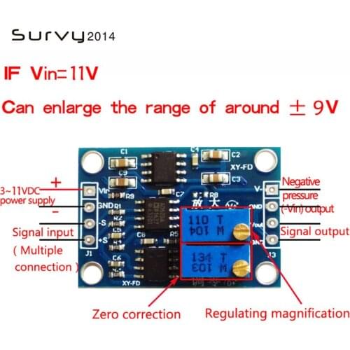 AD620 Signal Amplifier Adjustable AD620 transmitter Millivolt amplifier/small signal meter amplifier
