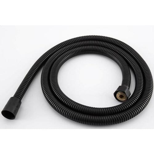 Matt Black 1.5m 2.0m Shower Hose Bathroom Handheld Showerhead Hose Bathroom Water Pipe Extension Stainless Steel