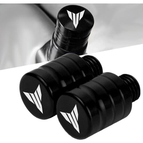 2 Pcs MT Logo M10X1.25 Motorcycle CNC aluminum Mirror Hole Plug Screw For YAMAHA MT125 MT25 MT10 MT03 MT01 MT09 MT07 FZ09 FZ07
