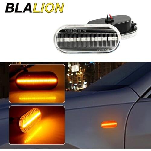 12V LED Side Marker Light Dynamic Yellow Turn Signal Lamp Blinker for Volkswagen VW Bora Golf 3 4 Passat 3BG Polo SB6 Ford Skoda