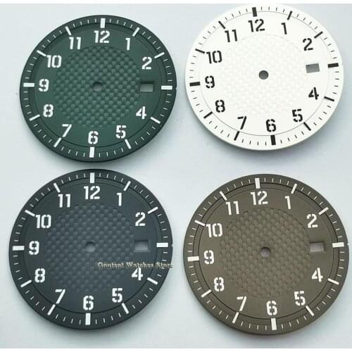 1PCS Corgeut 34mm sterile watch dial face parts fit NH35 NH35A automatic movement